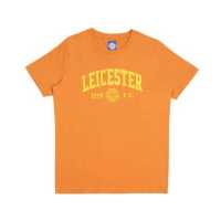 ราคา Leicester City T Shirt เสื้อยืดคอกลมแขนสั้นสีส้ม ลายคำว่า LESTER CITY F C สัญลักษณ์สโมสร Leicester City (18574429523)