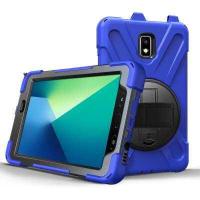 ราคา เคสสำหรับ Samsung Galaxy Tab Active 2 T390 T395 2018 360มีขาตั้งหมุนได้ สายคล้องไหล่แบบพกพา เคสทนทานกันกระแทกแบบไฮบริดสำหรับงานหนัก (649010060)