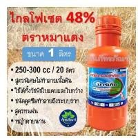 ราคา มาร์เก็ต ไกลโฟเซต 48 ขวดส้ม หมาแดง สารกำจัดวัชพืช ชนิดดูดซึม สูตรทนฝน กำจัดได้ทั้งวัชพืชใบแคบและใบกว้าง ขนาด1 ลิตร (16192448260)