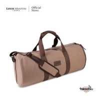 ราคา Louis Montini Round Duffel Bag กระเป๋าเดินทาง ทรงกระบอก กระเป๋าผ้าแคนวาส Overnight Travel Bag BC02 (9542314288)
