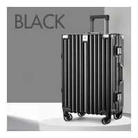 ราคา กระเป๋าเดินทางล้อลาก โครงอะลูมิเนียม Premium Frame Aluminium เฟรมสีดำ วัสดุPC กระเป๋าเดินทาง ระบบล็อคมาตราฐาน มีที่ห้อยสัมภาระด้านหน้า M202 (19672694931)