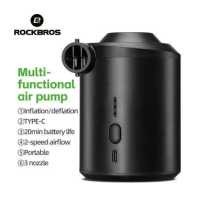 ราคา ROKBros ปั๊มลมไฟฟ้าปั๊มปล่อยลมอเนกประสงค์แบบพกพา ปั๊มปล่อยลมที่เติมลมน้ำหนักเบาสามารถชาร์จไฟได้แรงสูงสำหรับเตียงเป่าลมกลางแจ้งตั้งแคมป์ (19883450647)