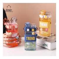 ราคา SWEEJAR หลอดกาน้ำสปอร์ตขวดน้ำทรงสี่เหลี่ยมขนาด520มล กระบอกน้ำแบบพกพา (18846752700)