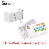 ราคา SONOFF S31ปลั๊กอัจฉริยะไวไฟสมาร์ทปลั๊กไฟ EWeLink APP ควบคุมปลั๊กอัจฉริยะแบบไร้สายการตรวจสอบพลังงานเต้าเสียบ US อุปกรณ์ตั้งเวลา ทำงานร่วมกับ Amazon Alexa G Gle 15A 100 240V AC 1800W (20004069613)