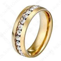 ราคา BAC ชุบทอง Alliance แหวนแต่งงานแหวนเพชรสำหรับสตรีและผู้ชายหรูหราไทเทเนียมแหวนเหล็ก (1038730861)