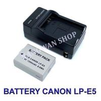ราคา LP E5 LPE5 แบตเตอรี่ แท่นชาร์จ แบตเตอรี่พร้อมแท่นชาร์จสำหรับกล้องแคนนอน Battery Charger Battery and Charger For Canon EOS Rebel XSi XS T1i 450D 500D 1000D Kiss F X2 X3 BY KANGWAN SHOP (14476696828)