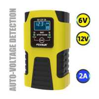 ราคา ส่งฟรี รับประกัน1ปี เครื่องชาร์จแบตเตอรี่ FOXSUR Battery Charger 6V2A 12V2A 3 ระบบ ชาร์จ ฟื้นฟูแบตรถยนต์และรถมอเตอร์ไซค์ (16739868161)