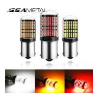 ราคา สัญญาณเลี้ยวรถหลอดไฟเบรค Canbus 1156 1157 BAU15S T20 21W 3014 144SMD ไฟ LED สำหรับรถยนต์12V (19439381021)