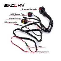 ราคา Sinolynรถจักรยานยนต์สายรัดH4 HID XenonสายไฟสำหรับBixenonโปรเจคเตอร์เลนส์ควบคุมสายไฟสูงต่ำControllerพร้อมฟิวส์ไฟหน้าอุปกรณ์เสริม (2890230844)