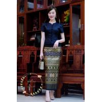 ราคา เสื้อผ้าไหม ไหมหม่อน เสื้อไหมลาวแขนสั้น อัดกาว รุ่น คอจีบ (17804107387)