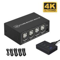ราคา 3Tech Mall 4K 60Hz HDMI KVM Switch Box HDMI USB KVM Switcher Splitter Box 4 In 1 Out รองรับ4จอภาพเมาส์คีย์บอร์ดแล็ปท็อปพร้อมคอนโทรลเลอร์เดสก์ท็อป (15575796393)