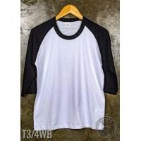 ราคา เสื้อแขนสามส่วน เสื้อแขนสามส่วนวินเทจ เสื้อไหล่สโลป เสื้อยืด เสื้อยืดวินเทจ หลากสี รหัสสินค้าT 3 4 (17332507563)
