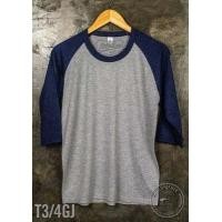 ราคา เสื้อแขนสามส่วน เสื้อแขนสามส่วนวินเทจ เสื้อไหล่สโลป เสื้อยืด เสื้อยืดวินเทจ หลากสี รหัสสินค้าT 3 4 (17332507553)