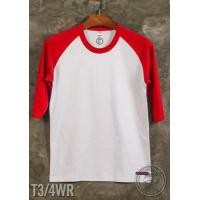 ราคา เสื้อแขนสามส่วน เสื้อแขนสามส่วนวินเทจ เสื้อไหล่สโลป เสื้อยืด เสื้อยืดวินเทจ หลากสี รหัสสินค้าT 3 4 (18445988812)