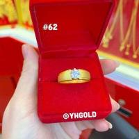ราคา แหวนทอง2สลึง YHGOLD งานฝังพลอย ทองคำแท้96 5 ขายได้จำนำได้ (16475063726)