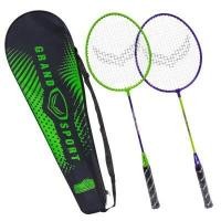ราคา ไม้แบดมินตัน ไม้แบดคู่ Grand sport FBTฟรี ลูกแบด 3ลูก พลาสติก 2 ชิ้น ขนไก่สี พร้อมปลอกใส่ (16915066649)