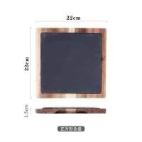 ราคา Grilled ร้านเนื้อสัตว์สีดำกระดานชนวนถาดไม้ไผ่จานสเต็กทำอาหารจานตะวันตกจานสเต็กหุ้มฉนวนจานจานหิน (13291888169)