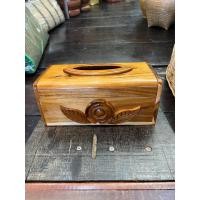 ราคา กล่องทิชชู่ กล่องใส่ทิชชู่ไม้สักแท้ 100 ทำจากไม้สักแก่ กล่องทิชชู่สาน (18908364343)