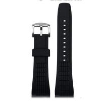 ราคา สายนาฬิกาชาย26มม กว้างสร้อยข้อมือซิลิโคนสำหรับ SEIKO Seiko VELATURA SRH Series SPC007ยาง Arc End Watchband นาฬิกาอุปกรณ์เสริม (8380585346)