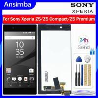 ราคา Ansimba หน้าจอ LCD IPS ดั้งเดิมสำหรับ Sony Xperia Z5 Z5กะทัดรัด Z5พรีเมี่ยมแอลซีดีจอแสดงผลหน้าจอสัมผัสหน้าจอดิจิตอลแทนการประกอบสำหรับ Sony Xperia Z5 Z5ขนาดกะทัดรัด Z5พรีเมี่ยมพร้อมกรอบ (15897533678)