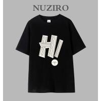 ราคา NUZIRO เสื้อแฟชั่น เสื้อยืดสีพื้นคอกลมลายน่ารักสไตล์เกาหลี เสื้อผ้าสาวอวบ ฮาราจูกุ (19163227041)