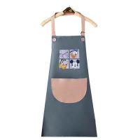 ราคา Home Itemsผ้ากันเปื้อนผ้ากันเปื้อนกันน้ำพร้อมผ้าเช็ดมือ มีกระเป๋าหน้าCooking Apronลายดิสนีย์ ขนไก่ วัว (10322666358)