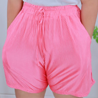 ราคา กางเกงขาสั้นเอวสูง ผ้าอัดพลีท กางเกงขาสั้นคนอ้วน 100 โล ผ้าใส่สบาย มีกระเป๋า 2 ข้าง ขาสั้นสาวอวบ ก672 กางเกงแฟชั่น ผญ ใส่ ชุดนอนเช็กซี่ ได้ (19783629301)