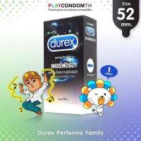 ราคา ถุงยางอนามัย 52 ดูเร็กซ์ เพอร์ฟอร์มา ถุงยาง Durex Performa ผิวเรียบ หนา 0 06 มม มีสารชะลอหลั่ง 1 กล่อง แบบ 10 ชิ้น (633268056)