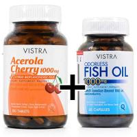 ราคา Vistra Acerola Cherry วิสทร้า อะเซโรลา เชอร์รี่ 1000 mg 100 เม็ด วิตามินซี ธรรมชาติ (13530782032)