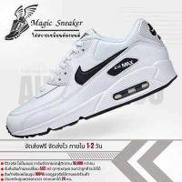 ราคา รับประกันสินค้า 30 วัน รองเท้าแฟชั่น AirMax90 Black White มีทั้งหมด 4สี Size 37 45 รองเท้าผ้าใบชาย รองเท้าวิ่งชาย รองเท้าผ้าใบหญิง รองเท้าวิ่งหญิง (18193286356)