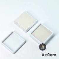 ราคา กล่องใส่พลอย ตลับใส่พระ กล่องใส่อัญมณี สีขาวภายในฟองน้ำสีแดงคละไซร์ (19874006873)