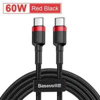 ราคา Baseus สายชาร์จ USB C ถึง USB C 100W PD สายชาร์จ 5A Type C สายชาร์จสำหรับ Apple MacBook iPad Pro Samsung Galaxy Note10 Note 20 S10 Plus S9 S8 Plus Pixel Xiaomi Switch และอื่นๆ (10334445816)
