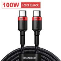 ราคา Baseus สายชาร์จ USB C ถึง USB C 100W PD สายชาร์จ 5A Type C สายชาร์จสำหรับ Apple MacBook iPad Pro Samsung Galaxy Note10 Note 20 S10 Plus S9 S8 Plus Pixel Xiaomi Switch และอื่นๆ (10334445823)