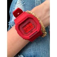 ราคา Casio DW 5600HR 1DR ยักษ์เล็กสายทูโทนสีดำเเดง ตั้งเวลาให้แถมฟรีกล่องกระดาษ (19548279665)