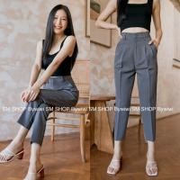ราคา กางเกงทรงบอยเอวสูงผ้าเปเป้เกรดA S 36 (17510895625)