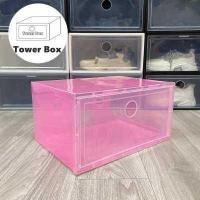 ราคา กล่องรองเท้าฝาข้าง กล่องเก็บของ แบบฝาข้าง กล่องอเนกประสงค์ ฝาเปิด ปิด พร้อมรูระบายอากาศ วางซ้อนต่อกันได้ (15670980813)