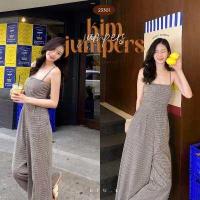 ราคา Kim Jumpers จั๊มสูทลายสก็อตสีน้ำตาล จั๊มสูทเกาหลี ขายาว ทรงขากว้าง จั๊มสูทออกงาน ชุดไปคาเฟ่ ชุดไปทะเล RTW (18670127850)