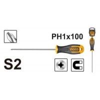 ราคา INGCO ไขควงปากแฉก รุ่น HS68PH1100 ก้านกลม เส้นผ่าศูนย์กลาง 5 0mm ยาว 100 มม (15864813916)