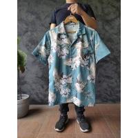 ราคา Zanischo เสื้อฮาวาย พิมพ์ลายใบไม้ สไตล์เกาหลี ผ้าบางเบา ใส่สบายไม่ต้องรีด (19509422183)