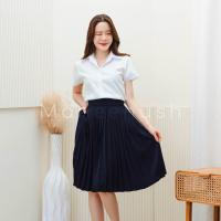 ราคา Maneenush กระโปรงพลีทมีกระเป๋า สีกรม ยาว 18 36 กระโปรงนิสิต นักศึกษา กระโปรงจีบรอบ FreeSize XL (3743284187)