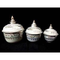 ราคา โถมุก ผอบ ลายไทย โถ โกศ ลายไทย มุกทอง เซรามิค โกศใส่อัฐิ 3นิ้ว 4 นิ้ว 5 นิ้ว (7647363159)