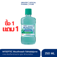 ราคา 1แถม1 มายบาซิน น้ำยาบ้วนปาก สูตรฟ้าทะลายโจร 250มล MyBacin Mouthwash Fahtalaijone 250 ml Greater เกร๊ทเตอร์ฟาร์ม่า (433919691)