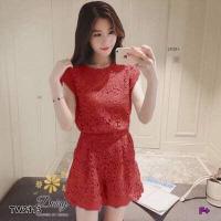 ราคา Chompoo Fashions ชุดเซ็ท ชุดเซท 2ชิ้น เสื้อ กางเกงขาสั้น ผ้าลูกไม้ลายไกล้เคียง เสื้อทรงหลวม ไหล่บ่าล้ำ สีเทา (19937015054)