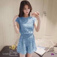 ราคา Chompoo Fashions ชุดเซ็ท ชุดเซท 2ชิ้น เสื้อ กางเกงขาสั้น ผ้าลูกไม้ลายไกล้เคียง เสื้อทรงหลวม ไหล่บ่าล้ำ สีเทา (19937015059)