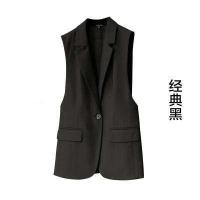 ราคา เสื้อสูทแขนกุด blazer แขนกุด เสื้อกั๊กสำหรับผู้หญิงแขนกุดเสื้อเวอร์ชั่นเกาหลีใหม่ทุกการแข่งขันเสื้อกั๊กสูทสีดำผู้หญิง (16120641649)