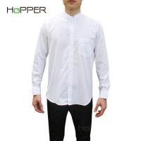 ราคา เสื้อเชิ้ตแขนยาวคอจีน ผ้า Oxford by Hopper Shop เสื้อเชิ้ตสีขาว ดำ กรม เทา ฟ้า (4266164733)
