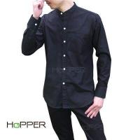 ราคา เสื้อเชิ้ตแขนยาวคอจีน ผ้า Oxford by Hopper Shop เสื้อเชิ้ตสีขาว ดำ กรม เทา ฟ้า (4266164730)