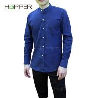 ราคา เสื้อเชิ้ตแขนยาวคอจีน ผ้า Oxford by Hopper Shop เสื้อเชิ้ตสีขาว ดำ กรม เทา ฟ้า (18432430939)