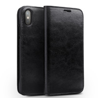ราคา QIALINO Case for iPhone XS Handmade Genuine Leather Wallet Card Slot Case for iPhone Xs max Luxury Ultra Slim Flip Cover (13143337180)
