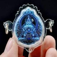 ราคา ราหูอมจันทร์ รุ่นบูรณะโบสถ์วัดศรีษะทอง เนื้อกะไหล่ลงยาสีน้ำเงิน รุ่นนี้พระเกจิอาจารย์มากมายเข้าร่วมพิธีปลุกเสก บูชาแก้ดวงตกปีชง (12325219272)